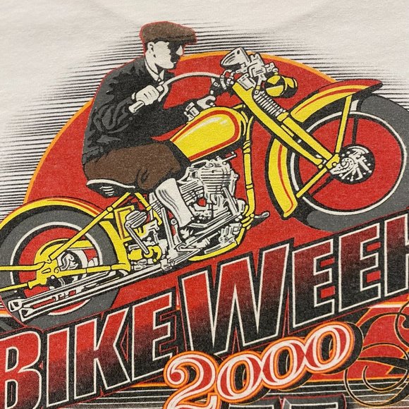 Vintage Y2K Boot Hill Saloon Essential Bike Week Chopper Tee - Picture 4 of 8